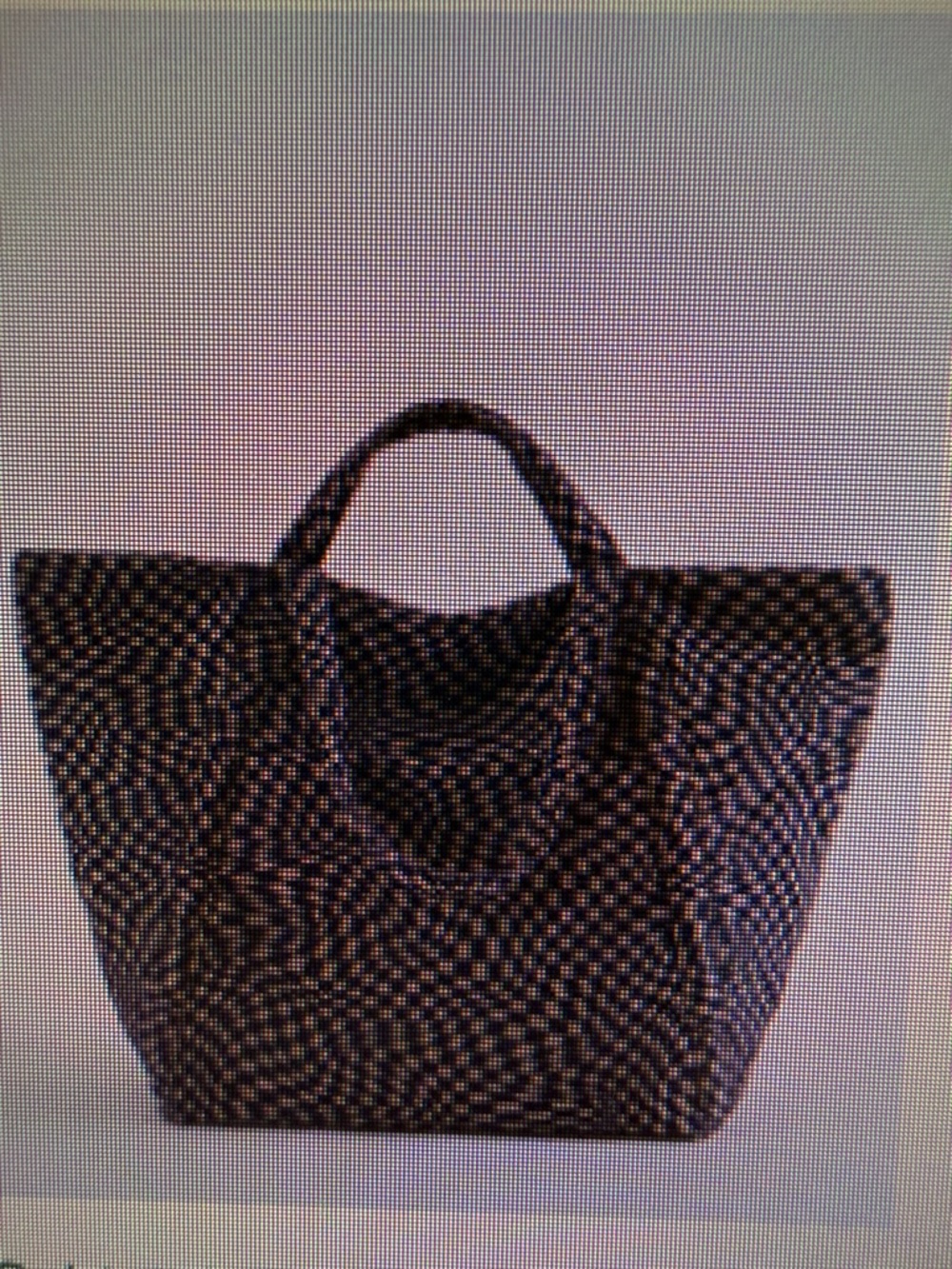 BAGGU Indigo Trippy Checker, Travel Cloud Bag